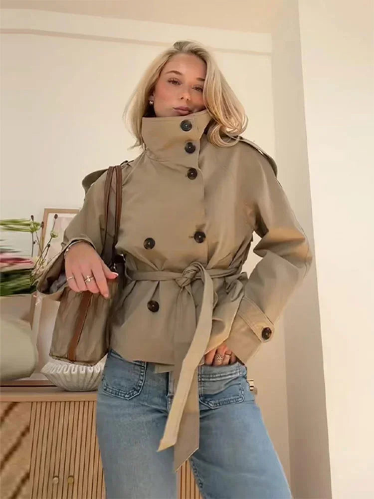 The V-Neck Belted Trench