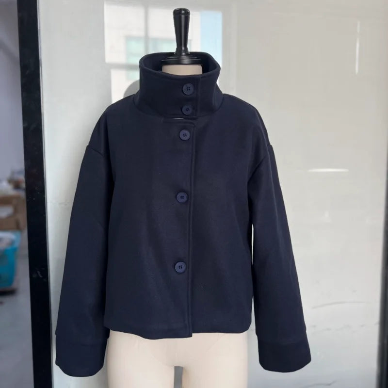 The Stand-Collar Boxy Jacket