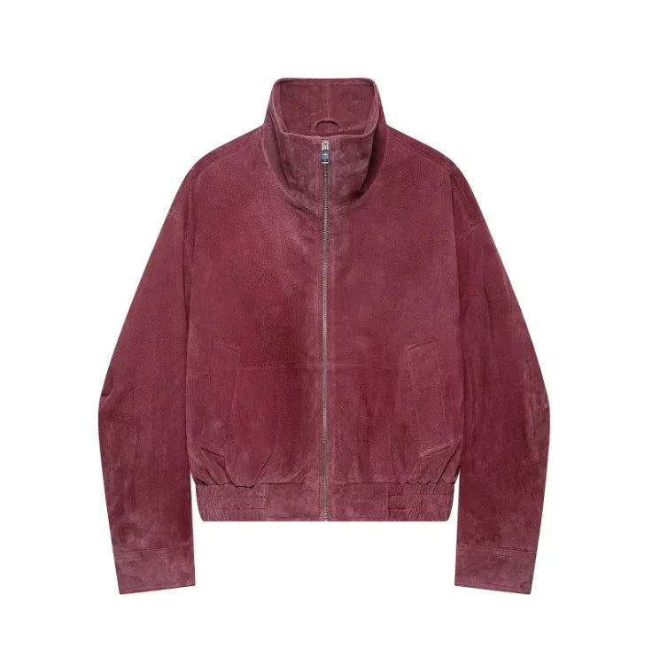 The Wine Stand-Collar Pilot Jacket