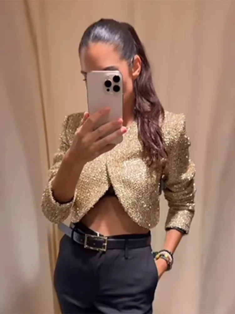 The Metallic Tweed Cropped Jacket