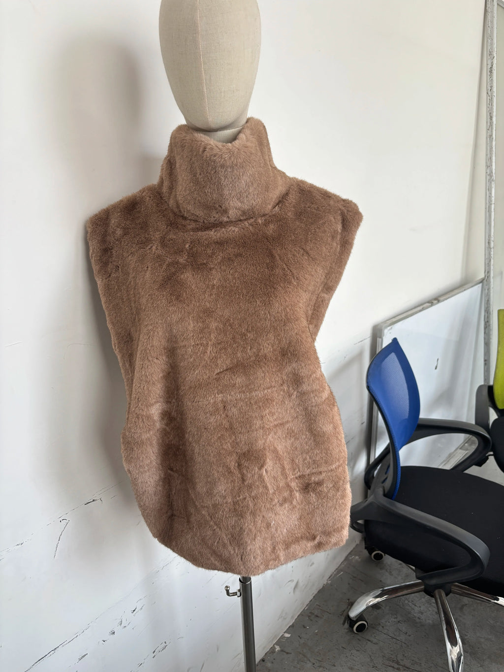 The Cruelty-Free Leather Jacket with Fur Collar
