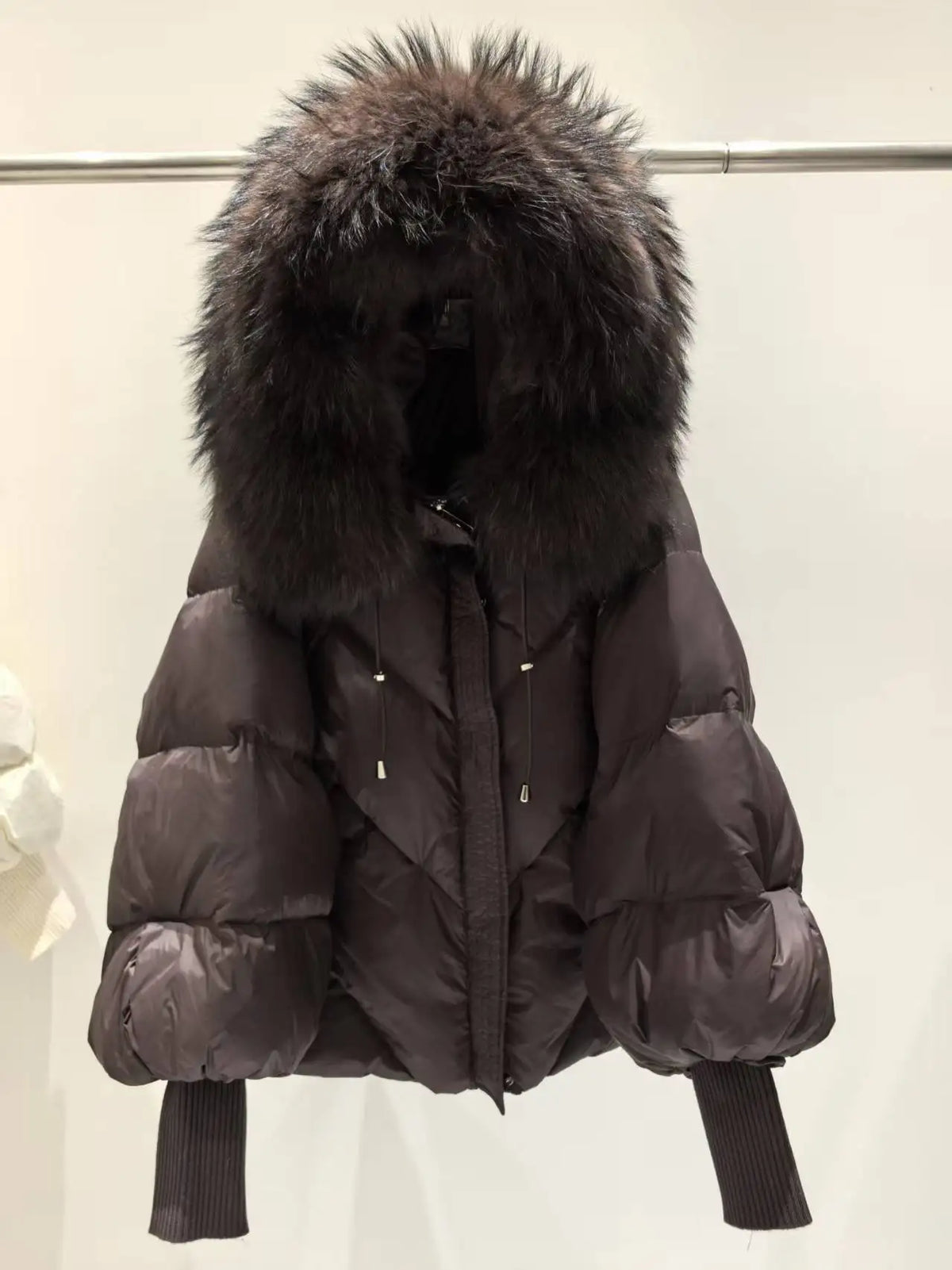 The Down Puffer with Natural Fur Collar
