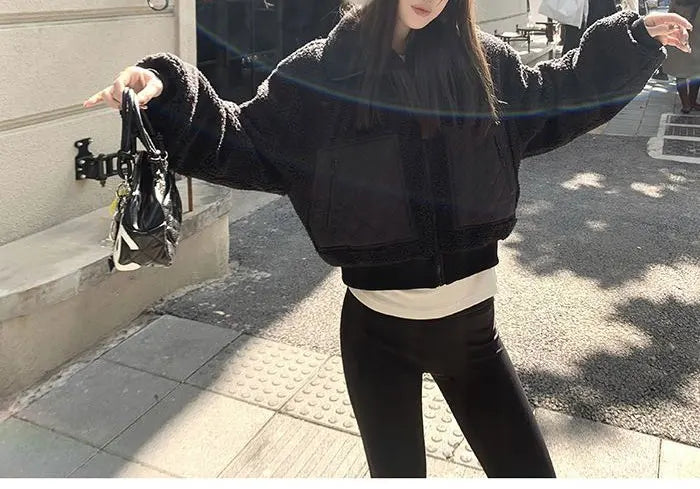 The Cropped Sherpa Zip Jacket