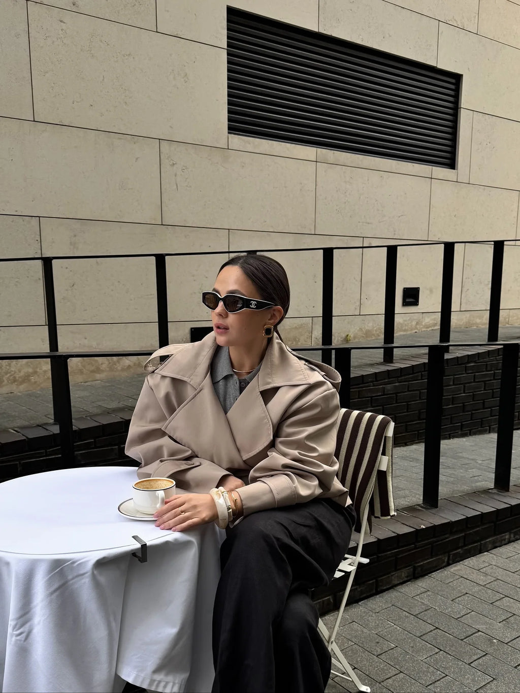 The Cropped Wrap Trench