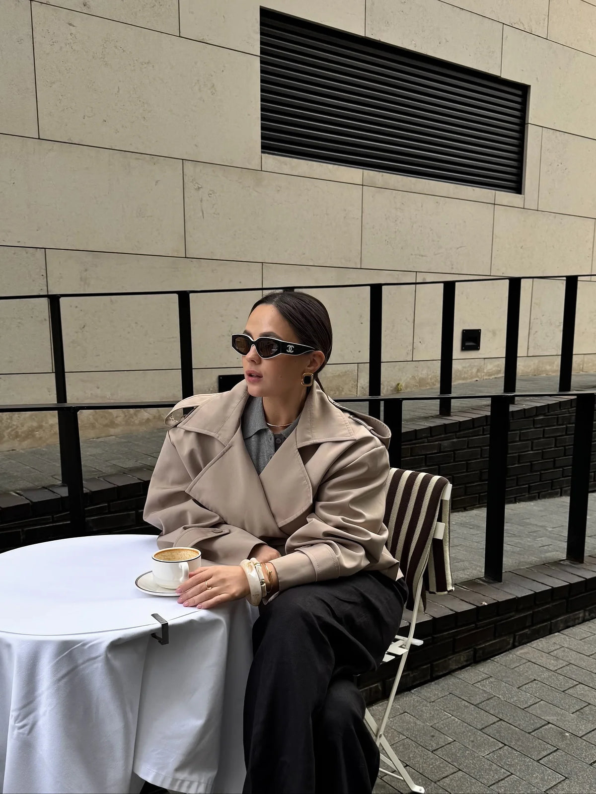 The Cropped Wrap Trench