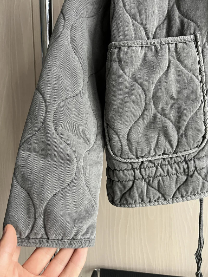 The Quilted High-Collar Jacket