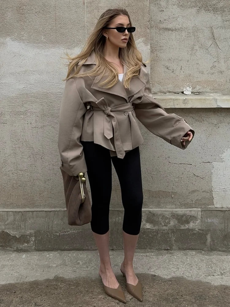 The V-Neck Belted Trench