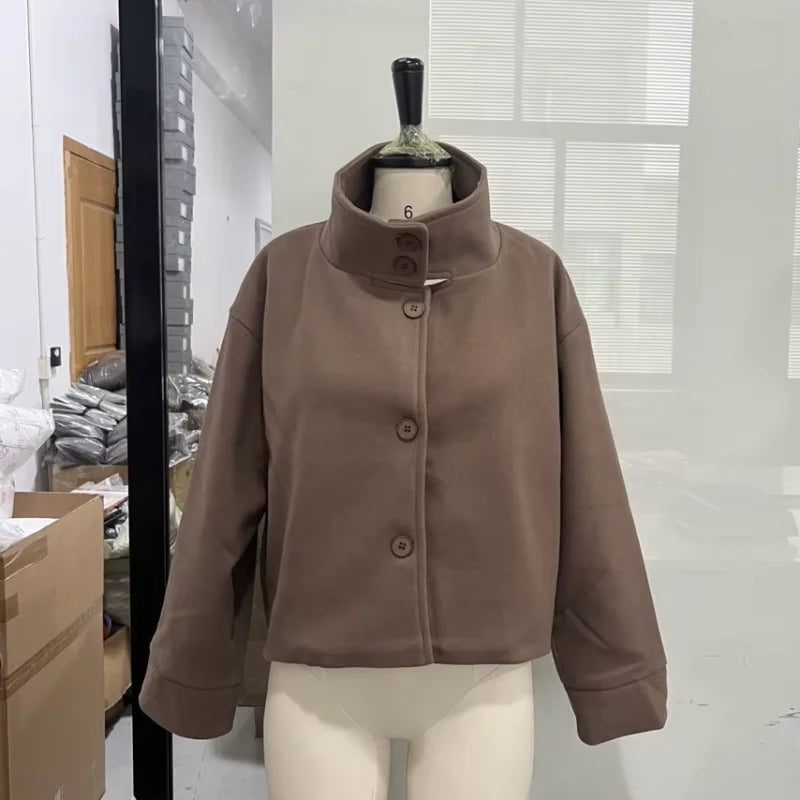 The Stand-Collar Boxy Jacket