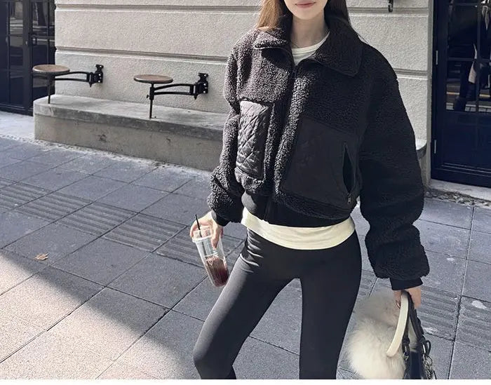 The Cropped Sherpa Zip Jacket