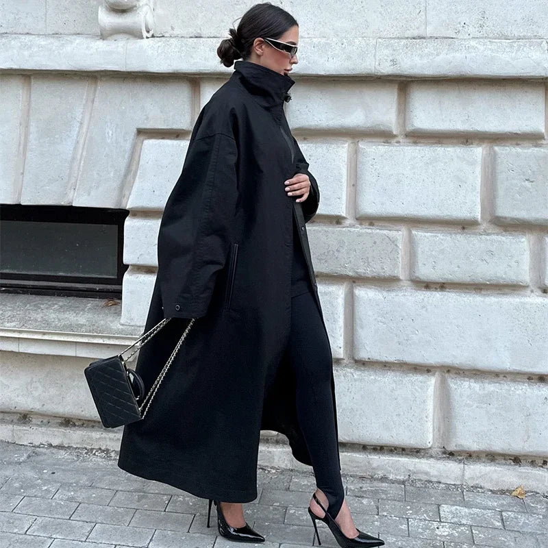The Long Stand-Collar Trench