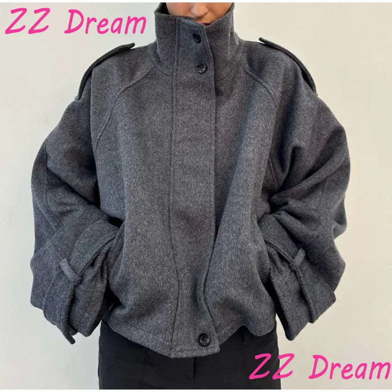The Stand-Collar Boxy Jacket
