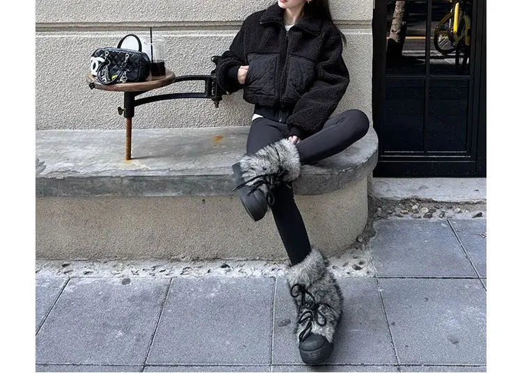 The Cropped Sherpa Zip Jacket