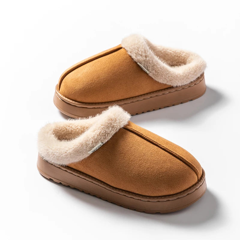 The Faux-Suede Platform Slipper