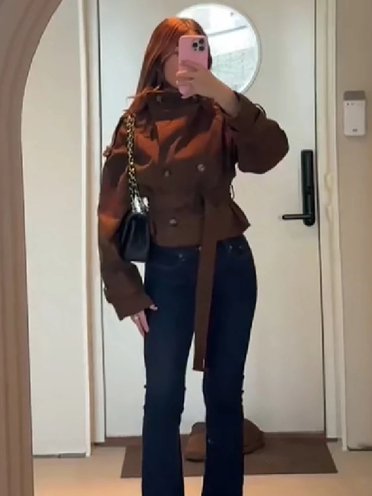 The Cruelty-Free Suede Cropped Trench