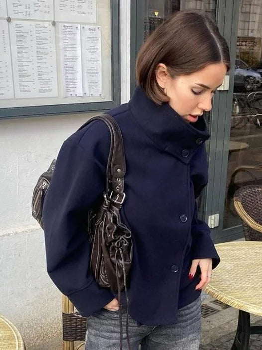 The High-Neck Asymmetric Coat