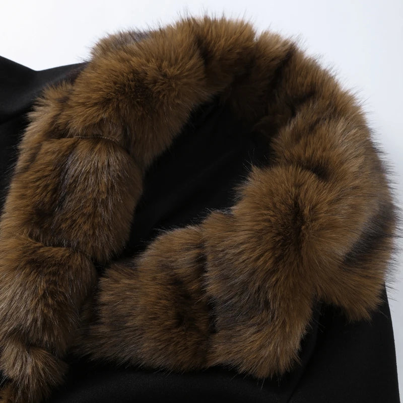 The Belted Cruelty-Free Fur Shawl Coat