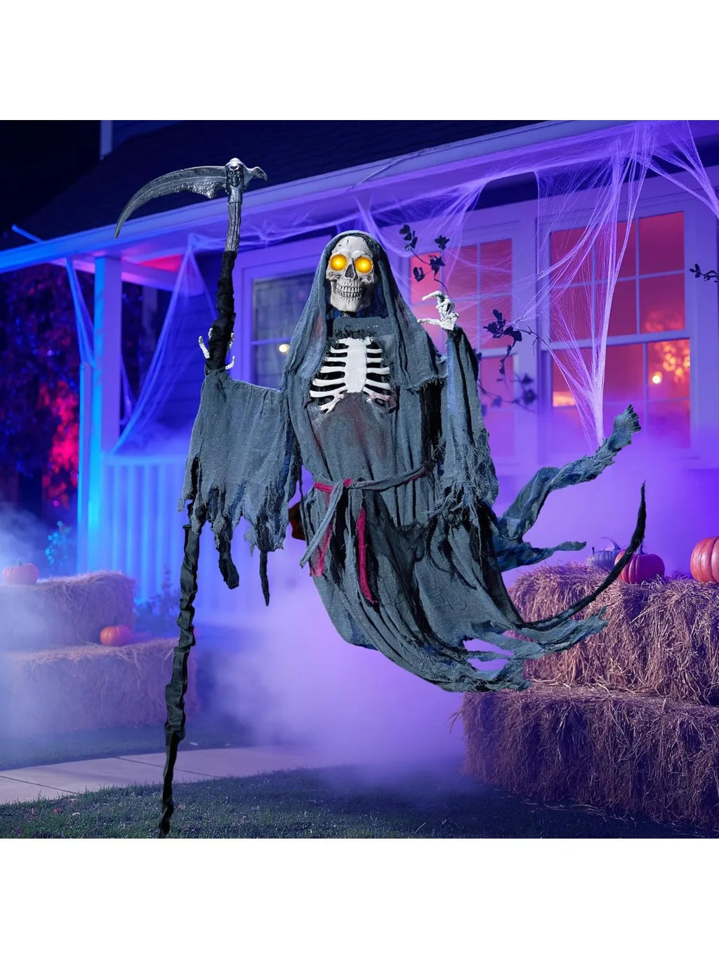 6 ft Animated Flying Grim Reaper with Light & Sound