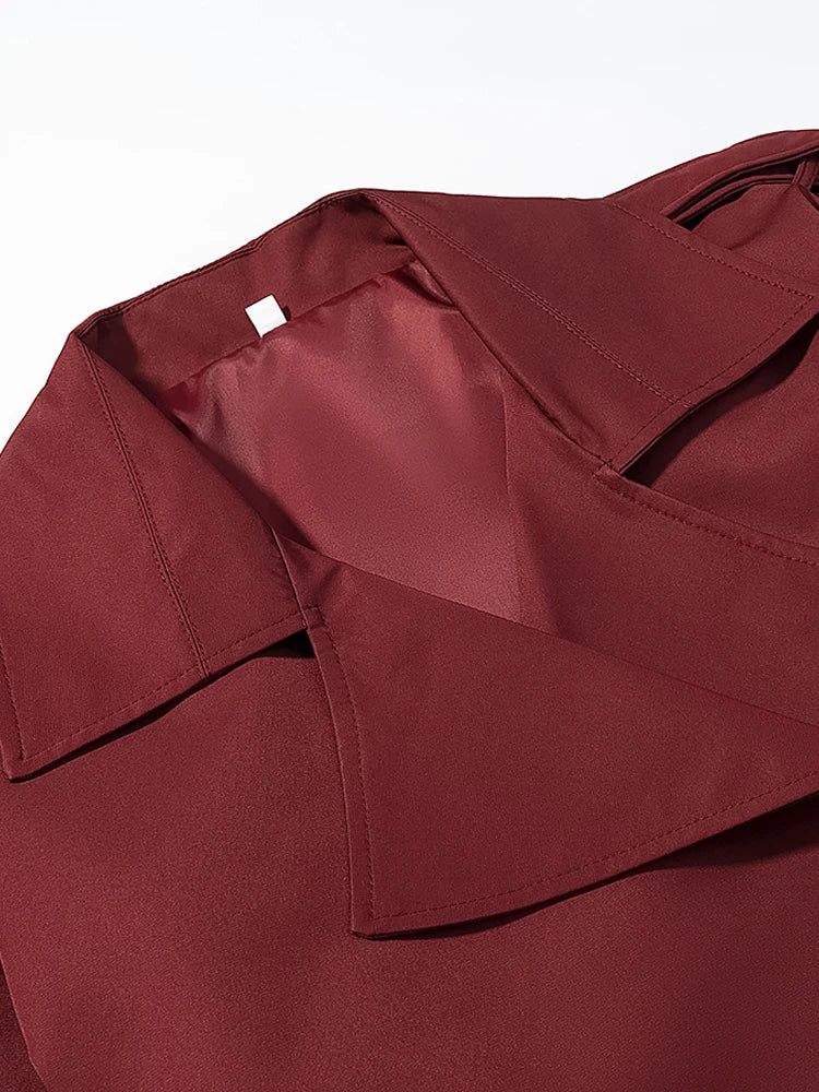 The Lace-Up Belted Short Trench