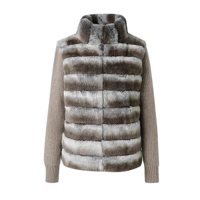 The Cruelty-Free Fur Panel Zip Jacket