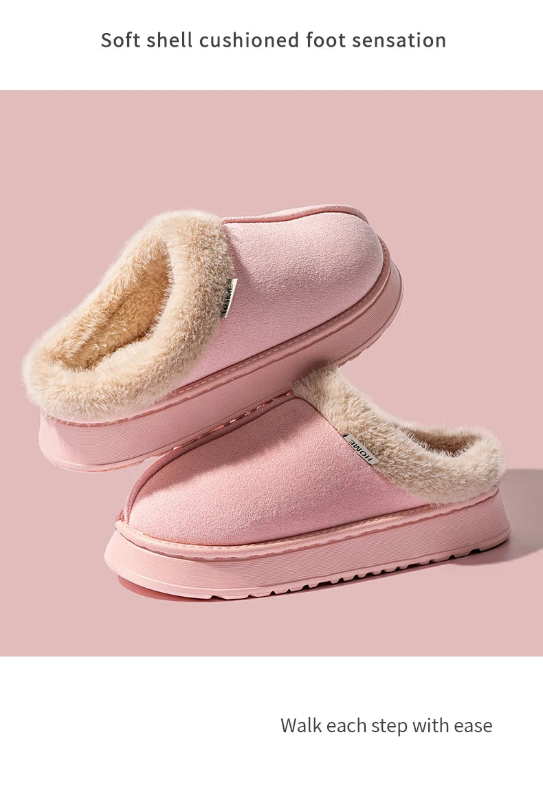 The Faux-Suede Platform Slipper