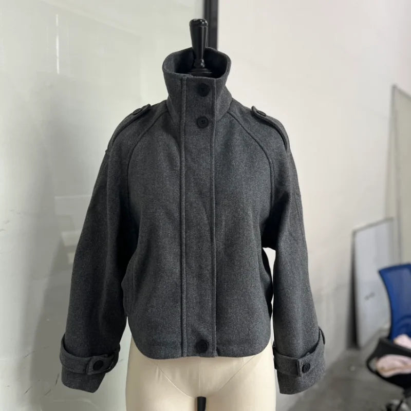 The Stand-Collar Boxy Jacket