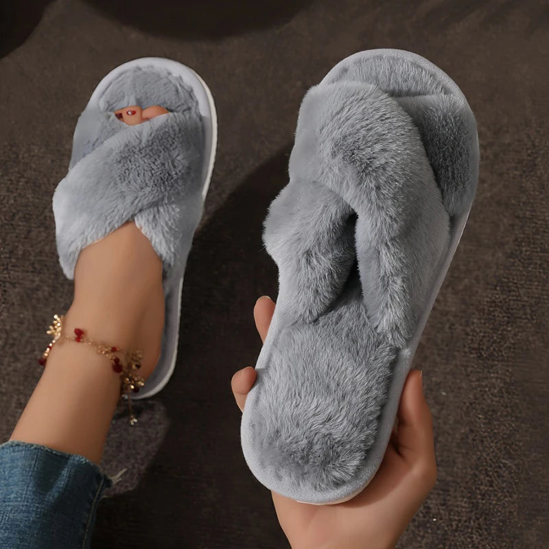 The Crossover Faux-Fur Slide