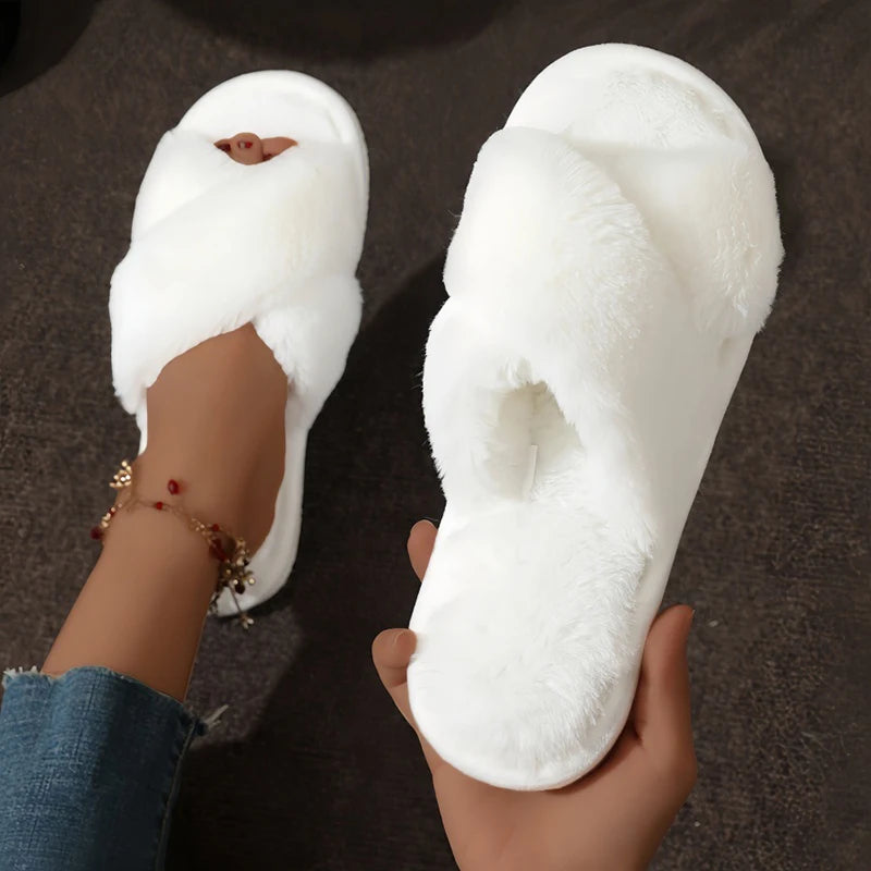 The Crossover Faux-Fur Slide