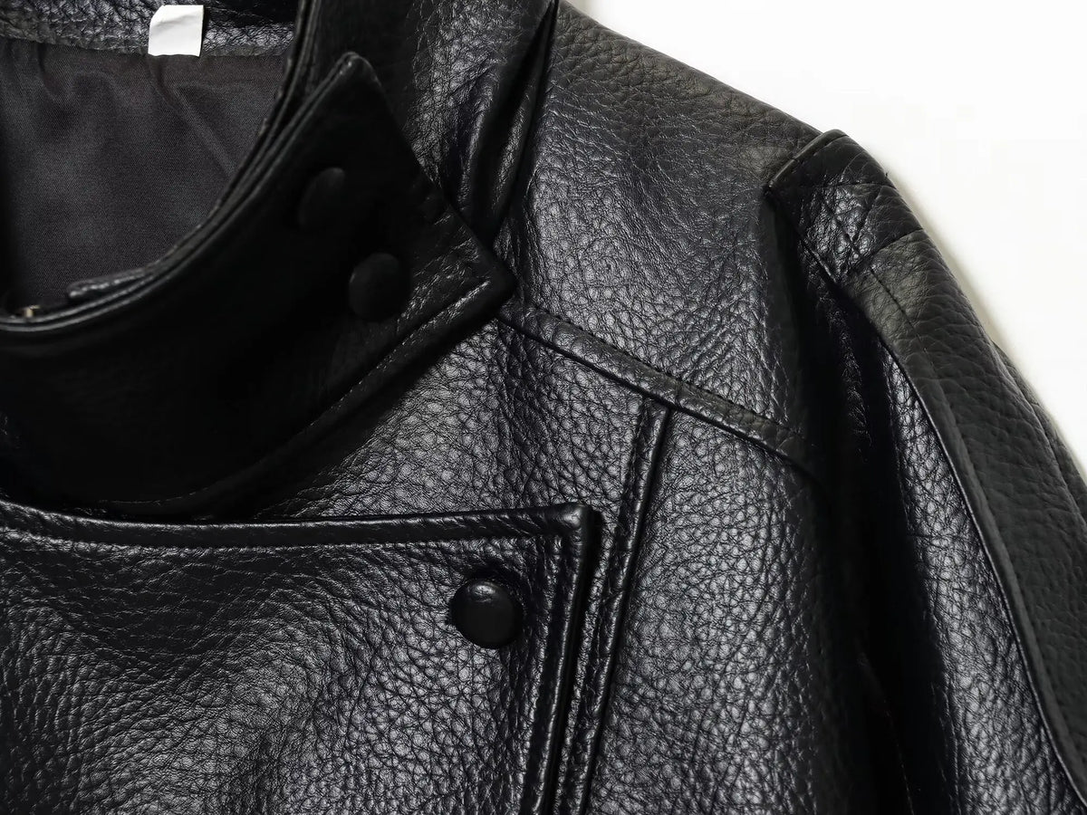 The Oversized Cruelty-Free Leather Jacket