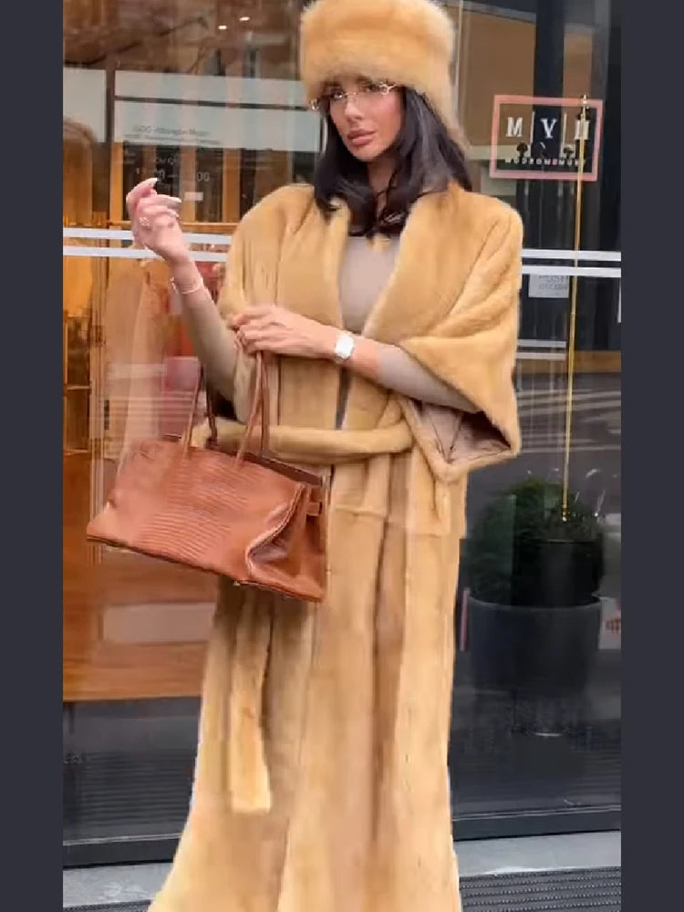 The Cruelty-Free Fur Shawl Maxi Coat