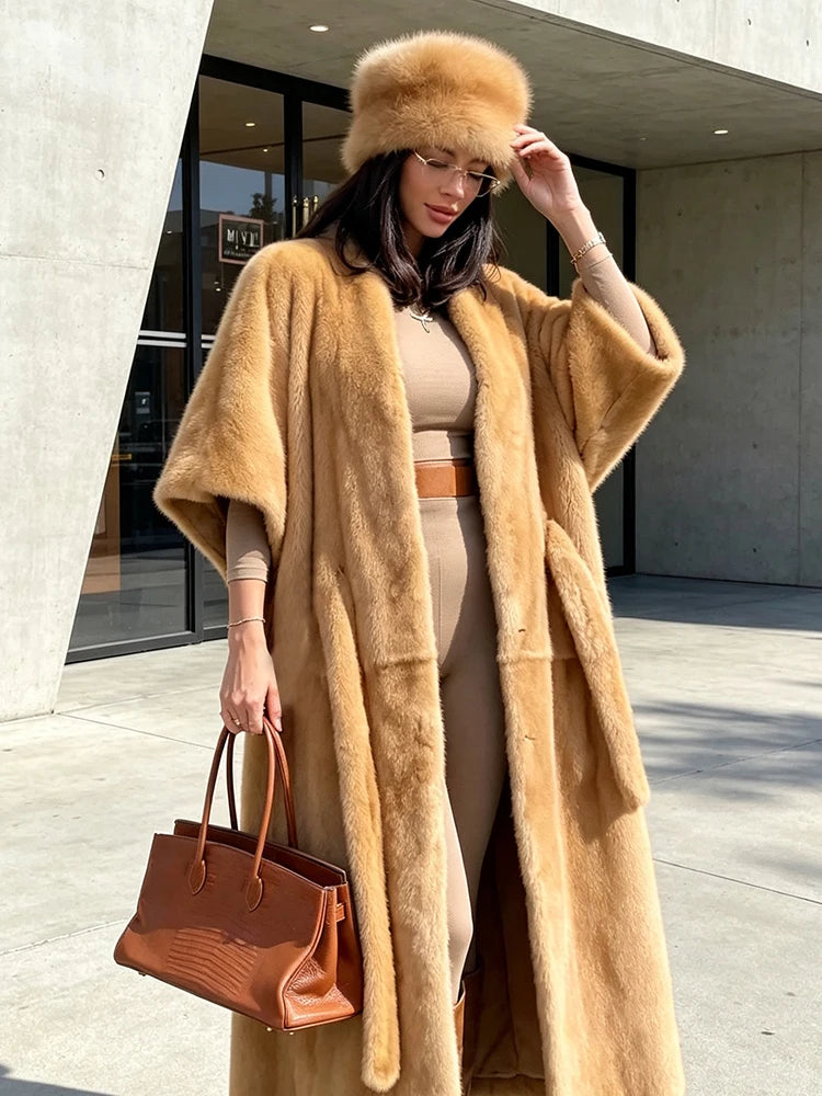 The Cruelty-Free Fur Shawl Maxi Coat