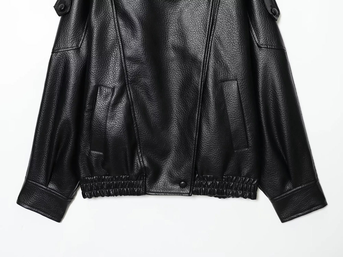 The Oversized Cruelty-Free Leather Jacket