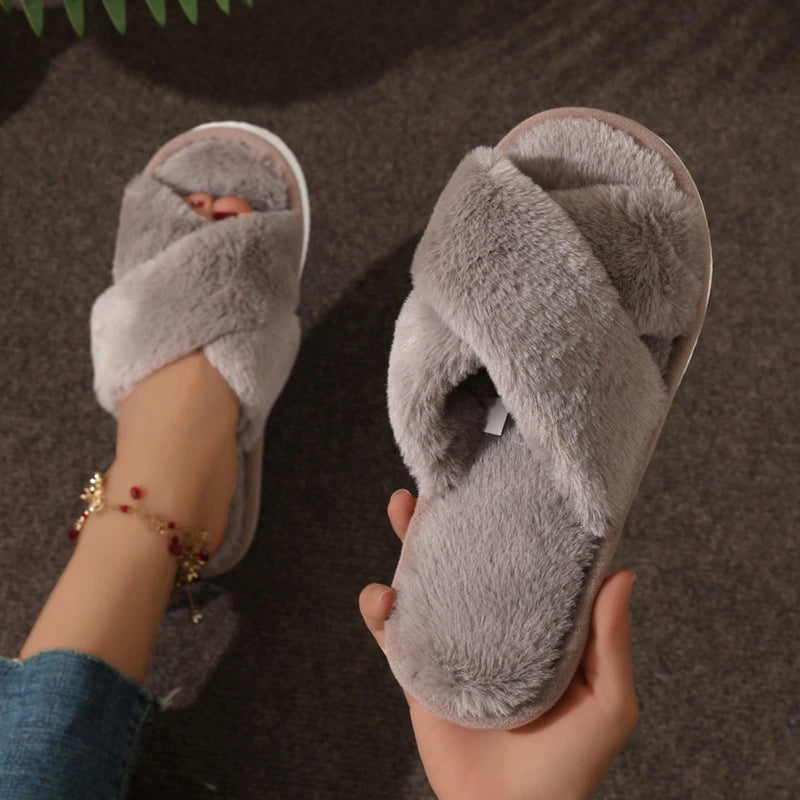 The Crossover Faux-Fur Slide