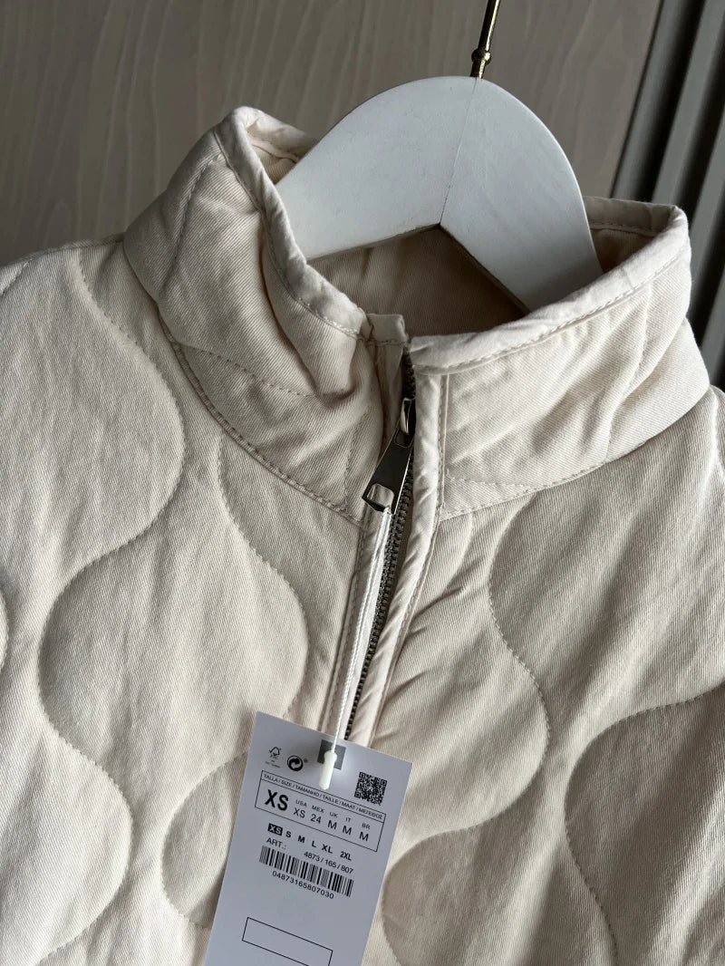 The Quilted High-Collar Jacket