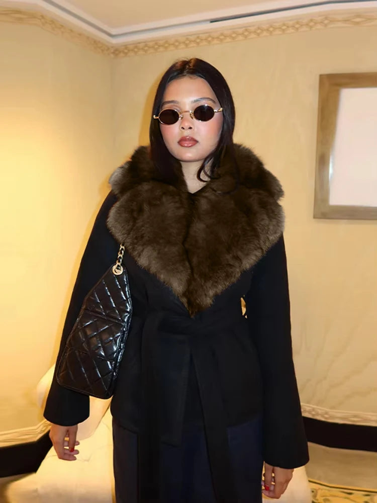 The Lace-Up Shawl-Collar Coat