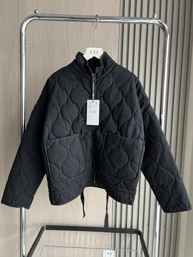 The Quilted High-Collar Jacket