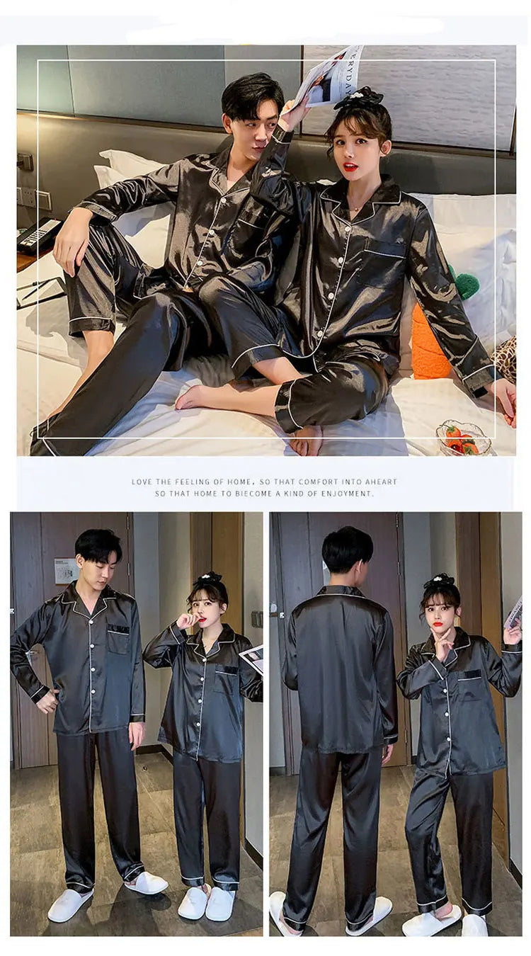 The Classic Satin Button-Down Pajamas