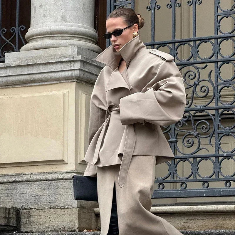 The V-Neck Belted Trench