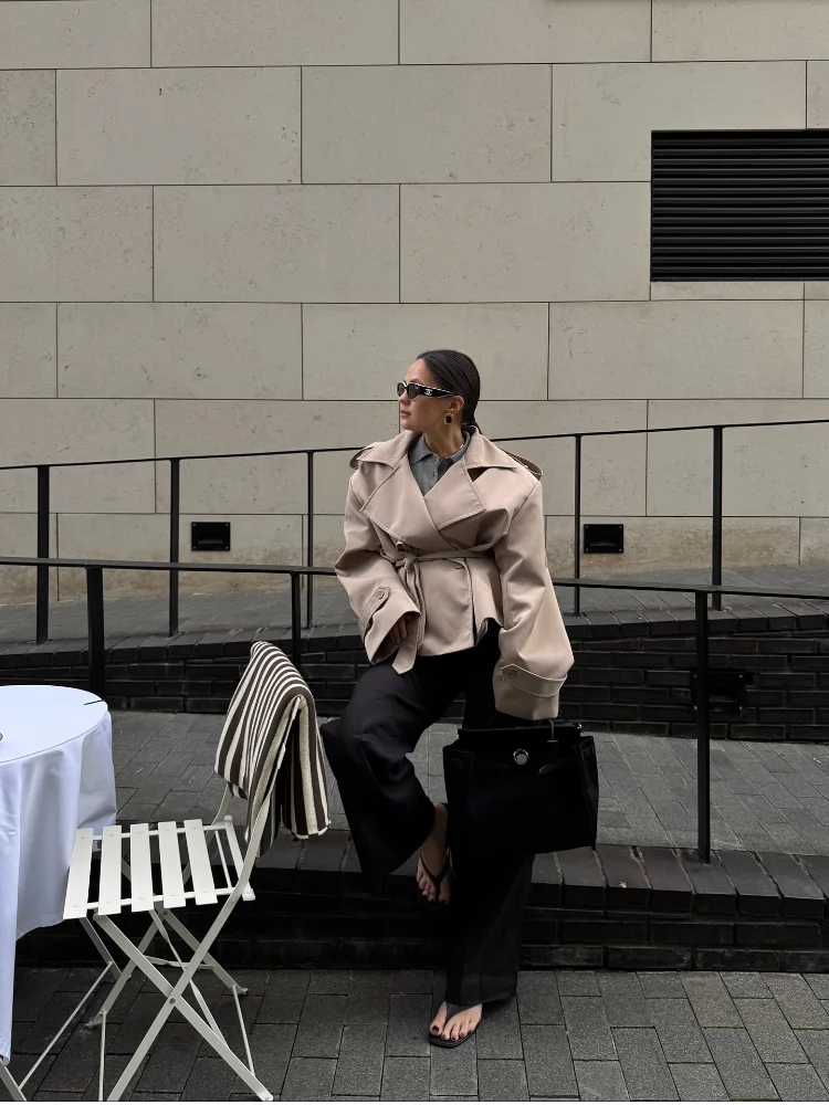 The Cropped Wrap Trench