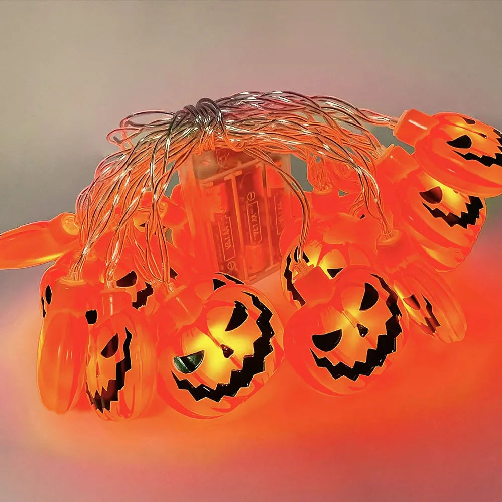 Halloween LED String Lights — Pumpkin, Ghost & Spiderweb