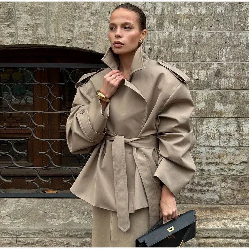 The Cropped Wrap Trench