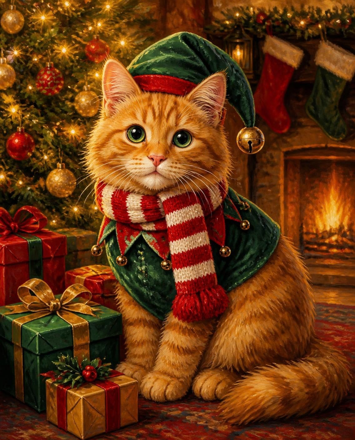 Style example: Santa's Elf portrait