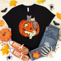 Pumpkin Cat Halloween T-shirt, view 1