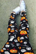 Pumpkin & Ghost Halloween Leggings
