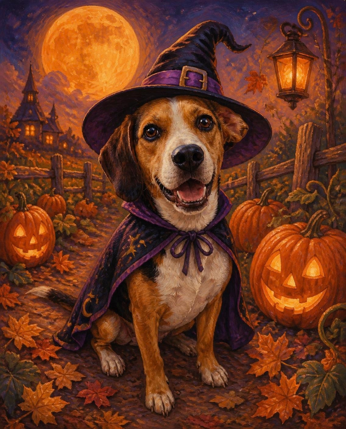 Style example: Pumpkin Witch portrait