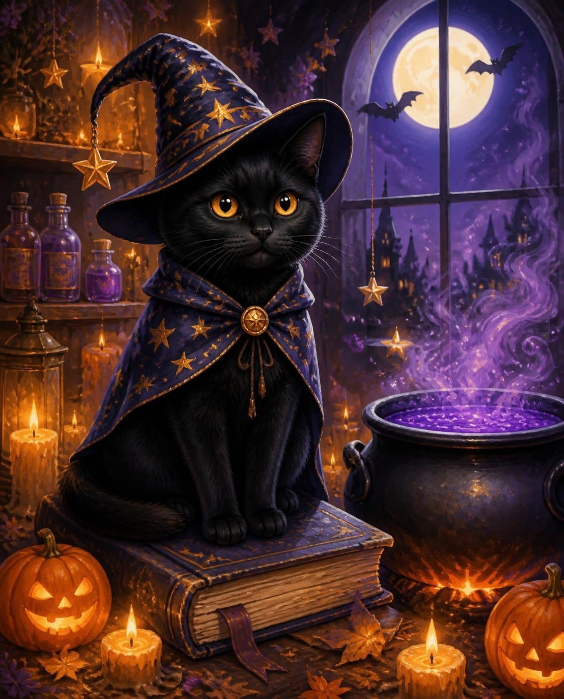 Style example: Little Wizard portrait