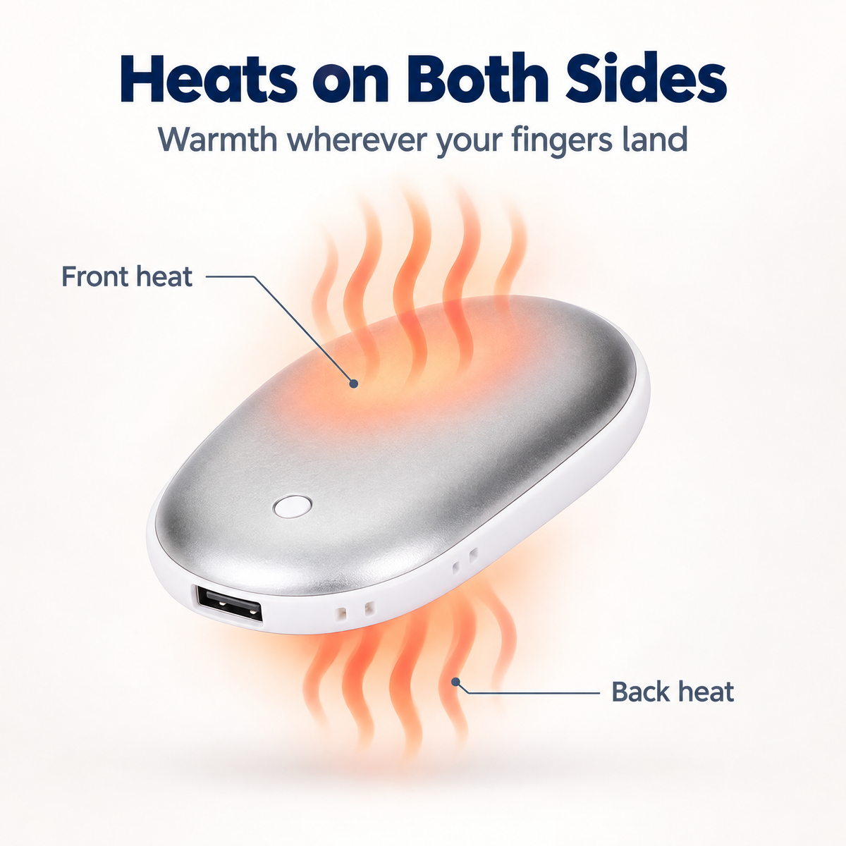 Heats on both sides: front heat and back heat