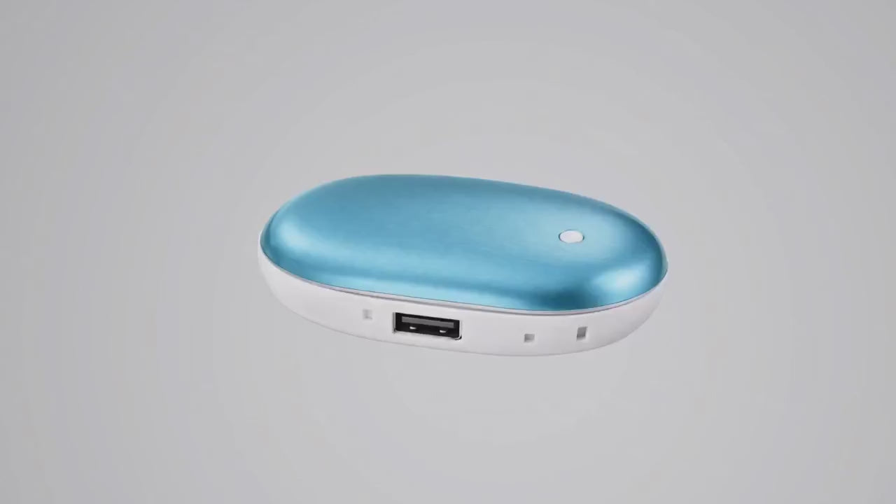 Inside look: the hand warmer separating into its shell, heating film, control chip and 5000mAh battery (AI animation)